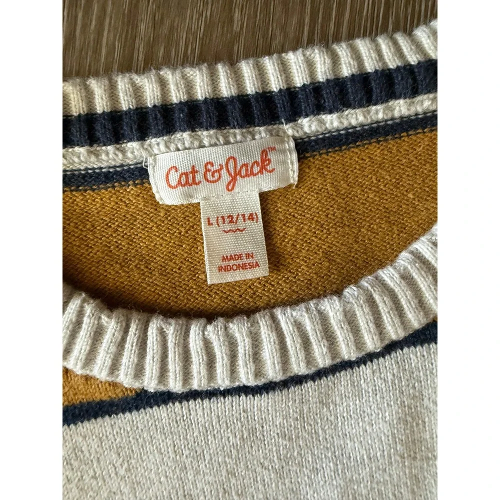 Kids Sweater Fall Winter Old Navy Fair Isle Gap‎ Green Cat Jack Striped L 10-14